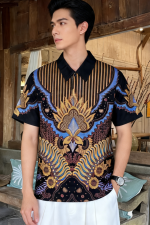 Batik Lawasan Nila (Kerah)