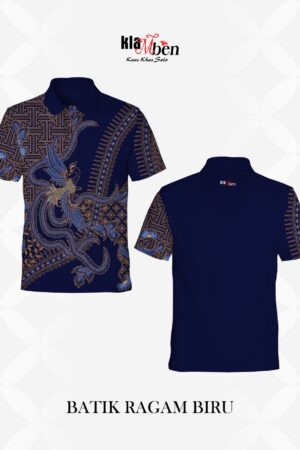 Alternative view of Batik Ragam Biru (Kerah)